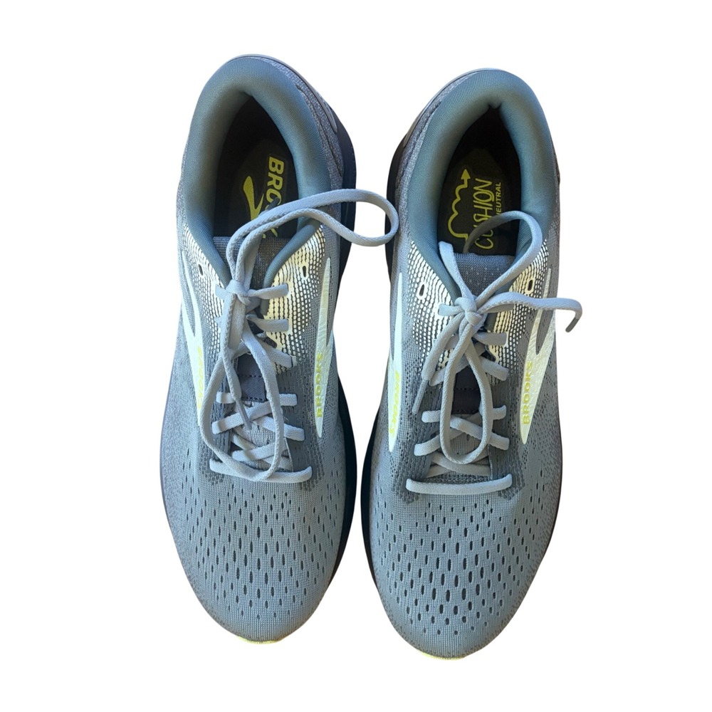 NEW IN BOX Brooks Ghost 16 Gray Lime Green Men's Running Walking Shoes Size 12.5 - Picture 5 of 13